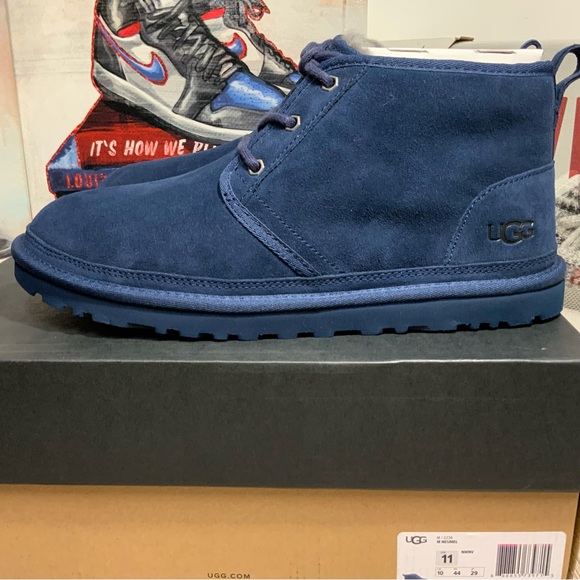 New Men's UGG Neumel Shearling Winter Boots 3236/NWNV Navy Size 10 - Picture 3 of 12